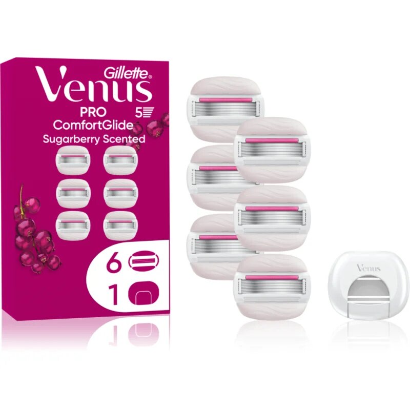 Gillette Venus PRO ComfortGlide Sugarberry Резервни остриета + защитен капак 6 бр.