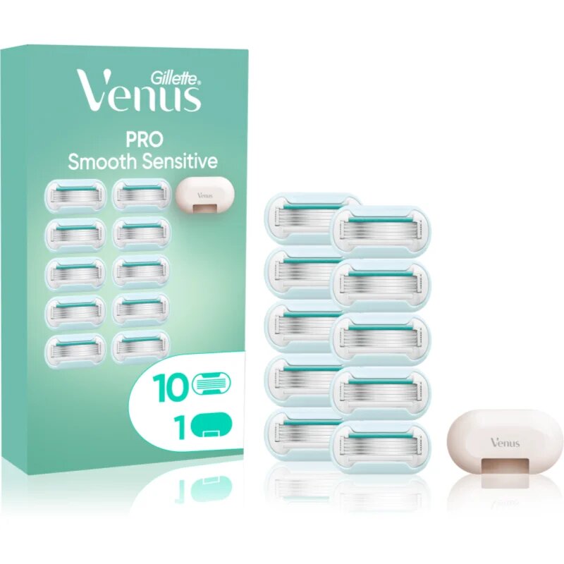 Gillette Venus PRO Smooth Sensitive Резервни остриета + защитен капак 10 бр.