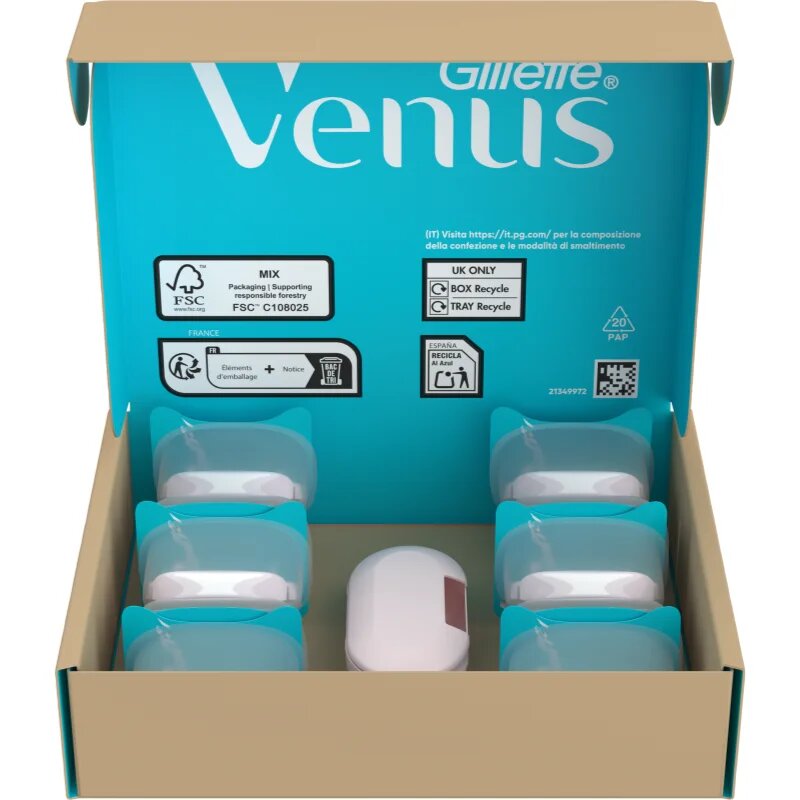 Gillette Venus PRO Smooth Sensitive Резервни остриета + защитен капак 10 бр.