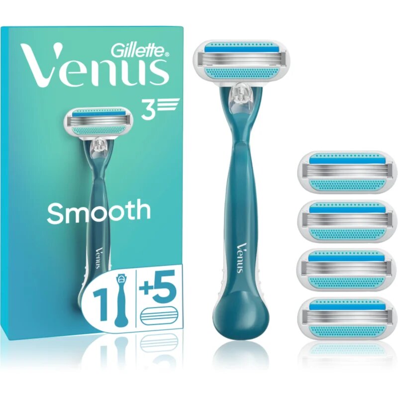 Gillette Venus Smooth самобръсначка + резервни остриета 5 бр.