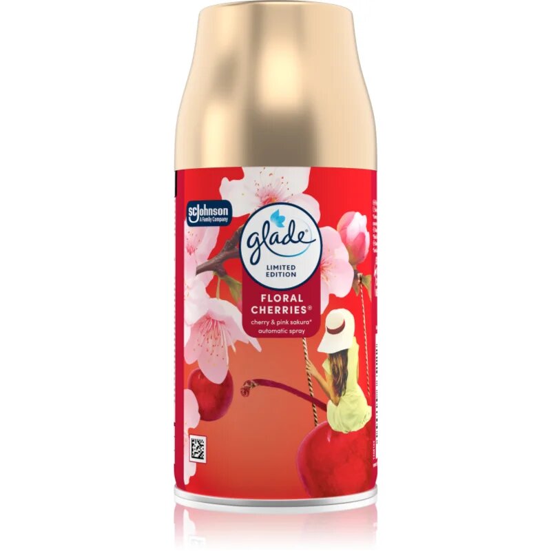 Glade Automatic Floral Cherries автоматичен освежител на въздуха пълнител 269 мл.