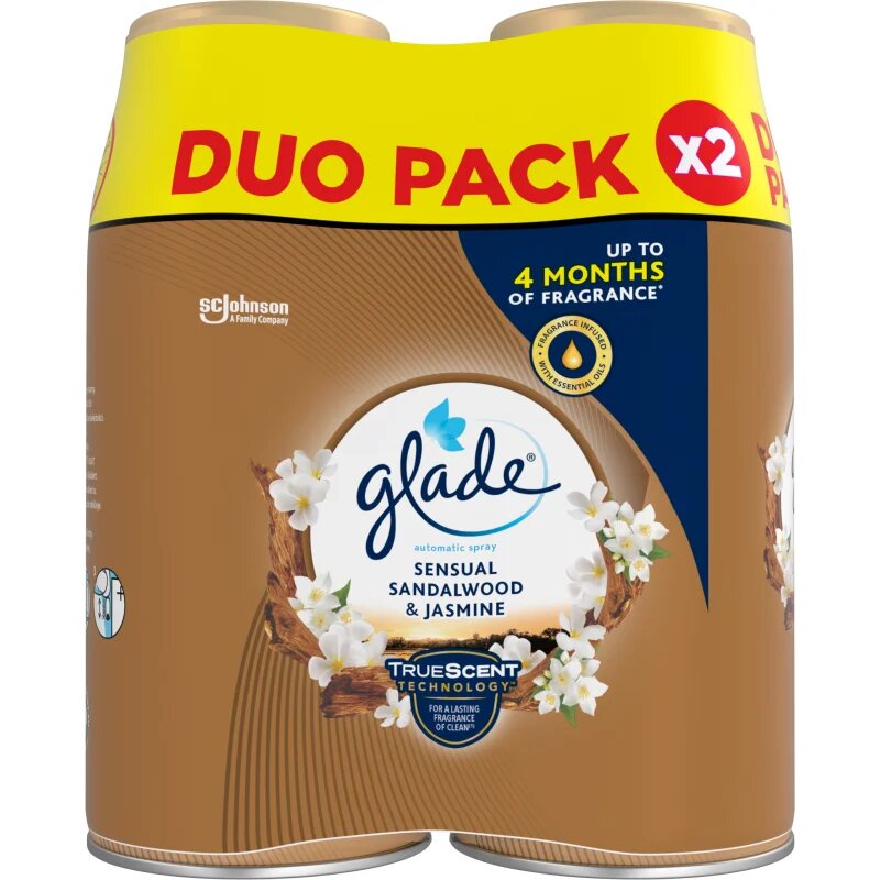 Glade Automatic Sensual Sandalwood & Jasmine автоматичен освежител на въздуха пълнител DUO