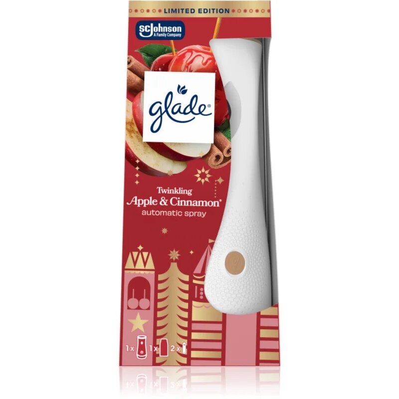 Glade Automatic Spray Twinkling Apple & Cinnamon автоматичен освежител за въздух с пълнител 269 мл.