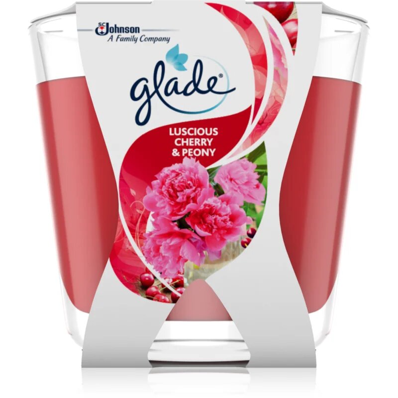Glade Luscious Cherry & Peony ароматна свещ 70 гр.
