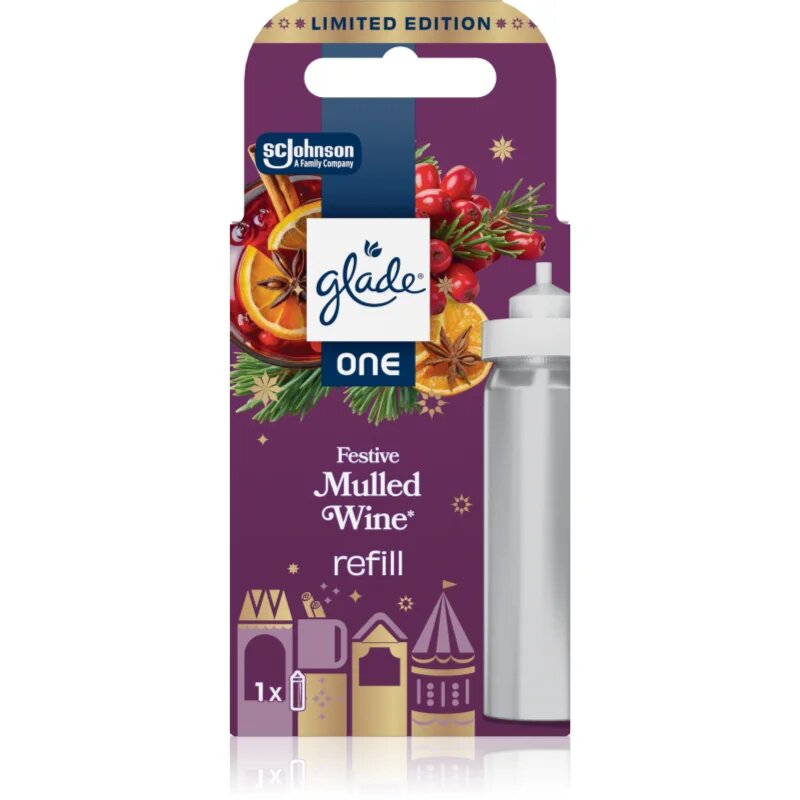 Glade ONE Festive Mulled Wine резервен пълнител за освежител за въздух 10 мл.