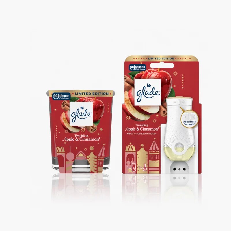 Glade ONE Twinkling Apple & Cinnamon коледен подаръчен комплект
