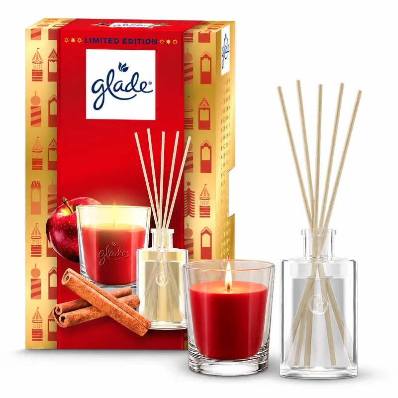Glade ONE Twinkling Apple & Cinnamon коледен подаръчен комплект