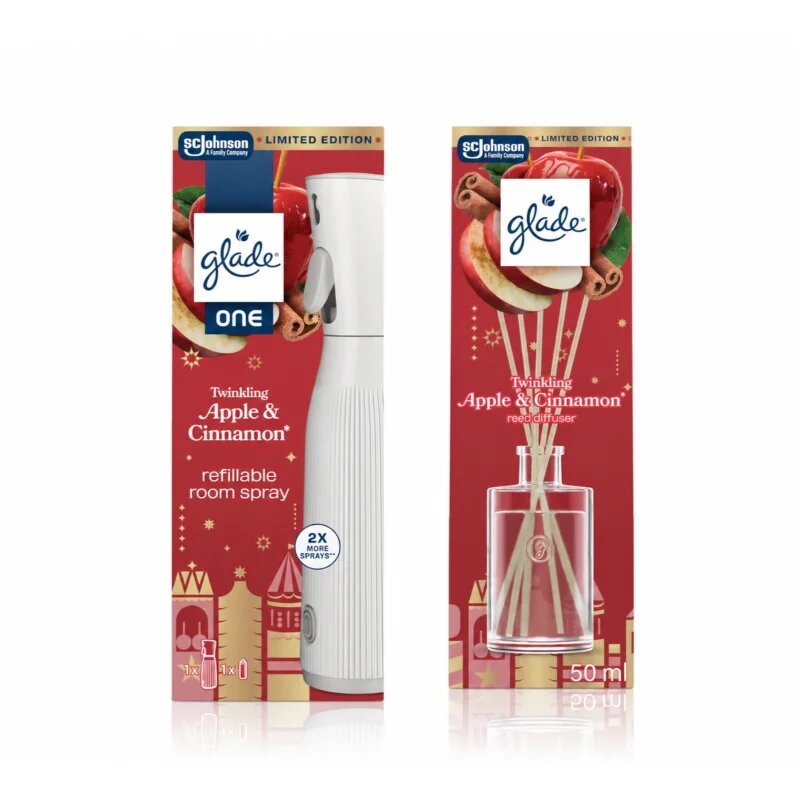 Glade ONE Twinkling Apple & Cinnamon коледен подаръчен комплект