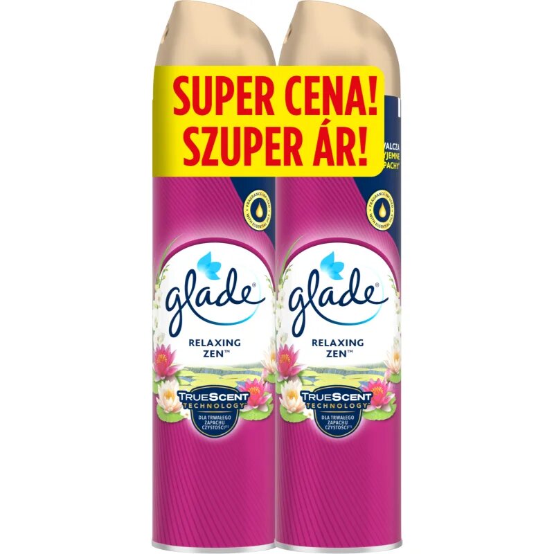 Glade Relaxing Zen ароматизатор за въздух дуо 2x300 мл.