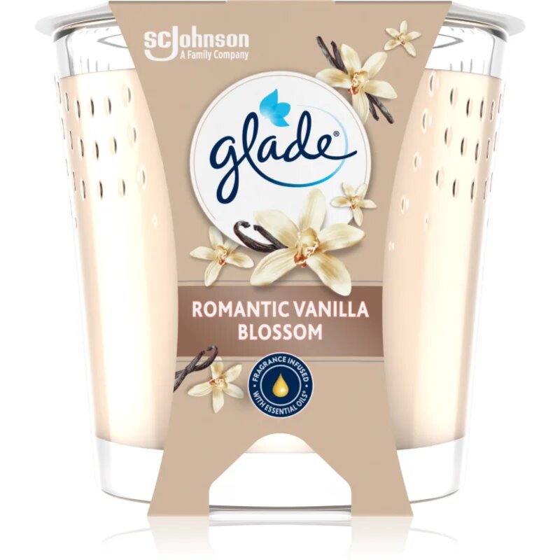 Glade Romantic Vanilla Blossom ароматна свещ 112 гр.