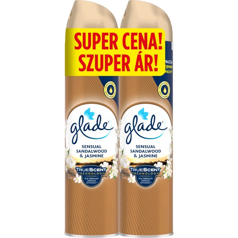 Glade Sensual Sandalwood & Jasmine ароматизатор за въздух дуо 2x300 мл.