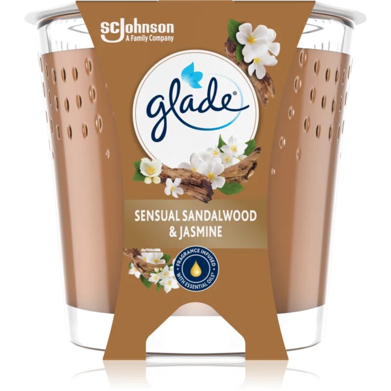 Glade Sensual Sandalwood & Jasmine ароматна свещ 112 гр.