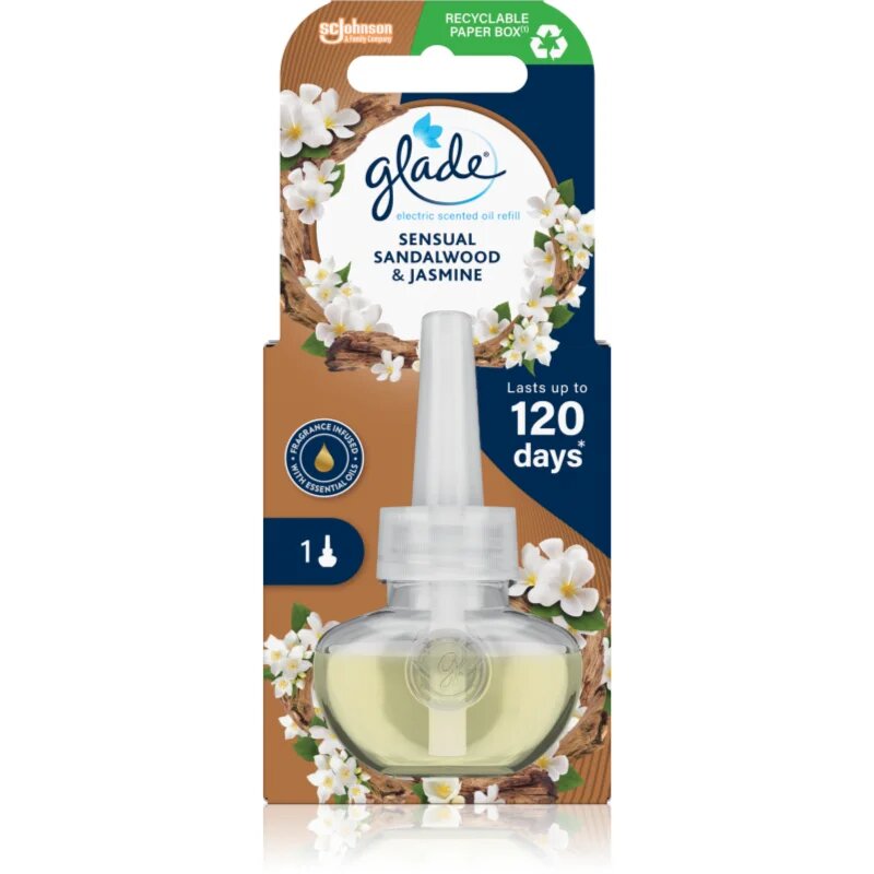 Glade Sensual Sandalwood & Jasmine пълнител за електрически дифузер 20 мл.