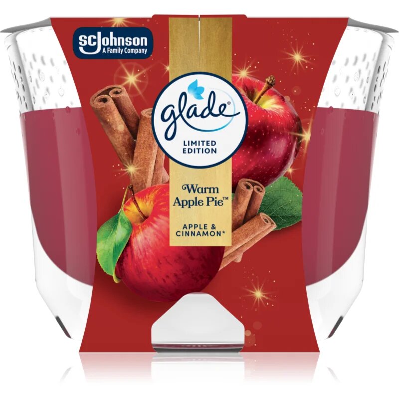 Glade Warm Apple Pie ароматна свещ 204 гр.