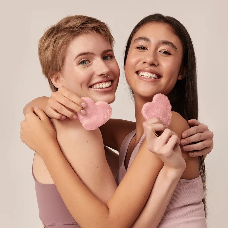 GLOV Heart-Shaped Ultrasoft тампони за почистване на грим които могат да се перат 5 бр.