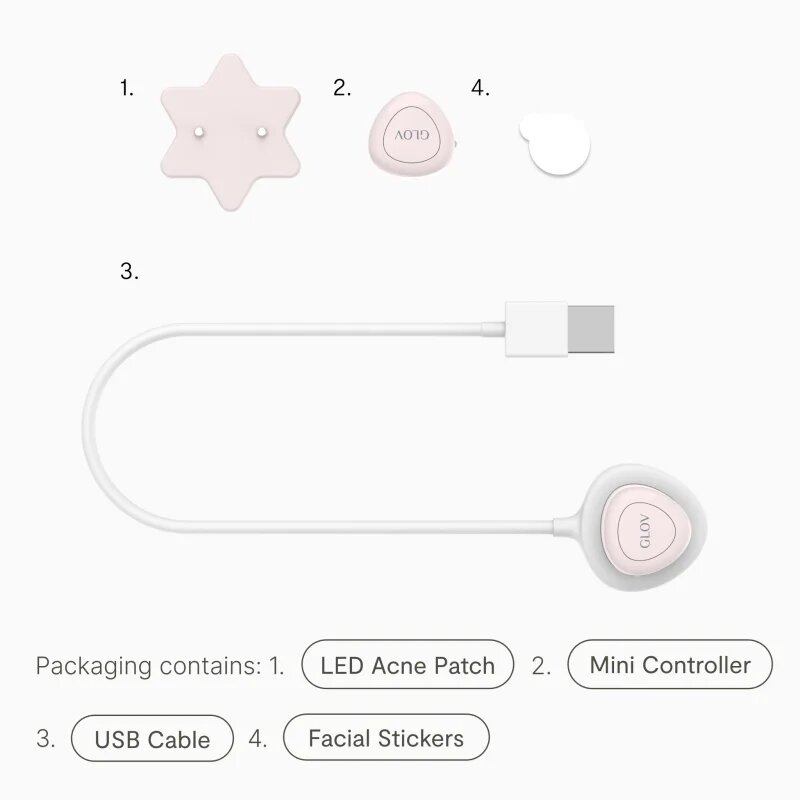 GLOV Supernova Acne Spot Treatment Patch третираща LED маска 1 бр.