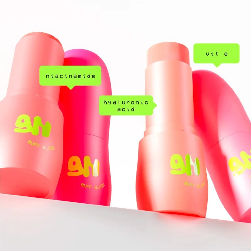 Glow Hub Buff Blush кремообразен руж в стик цвят Poppin 5 гр.