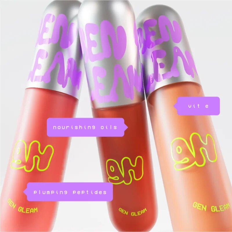 Glow Hub Gen Gleam хидратиращ блясък за устни цвят Snack 3 мл.