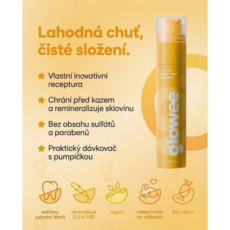 Glowee Mango избелваща паста за зъби Mango 60 гр.