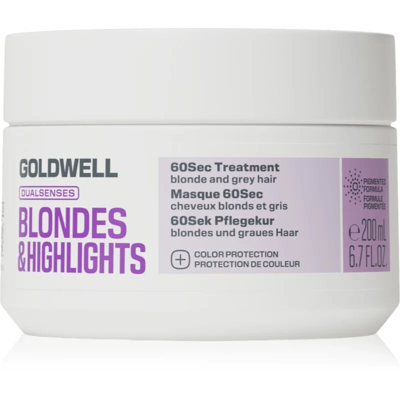 Goldwell Dualsenses Blondes & Highlights 60Sec Treatment интензивна регенерираща грижа за блонд коса и коса с кичури 200 мл.
