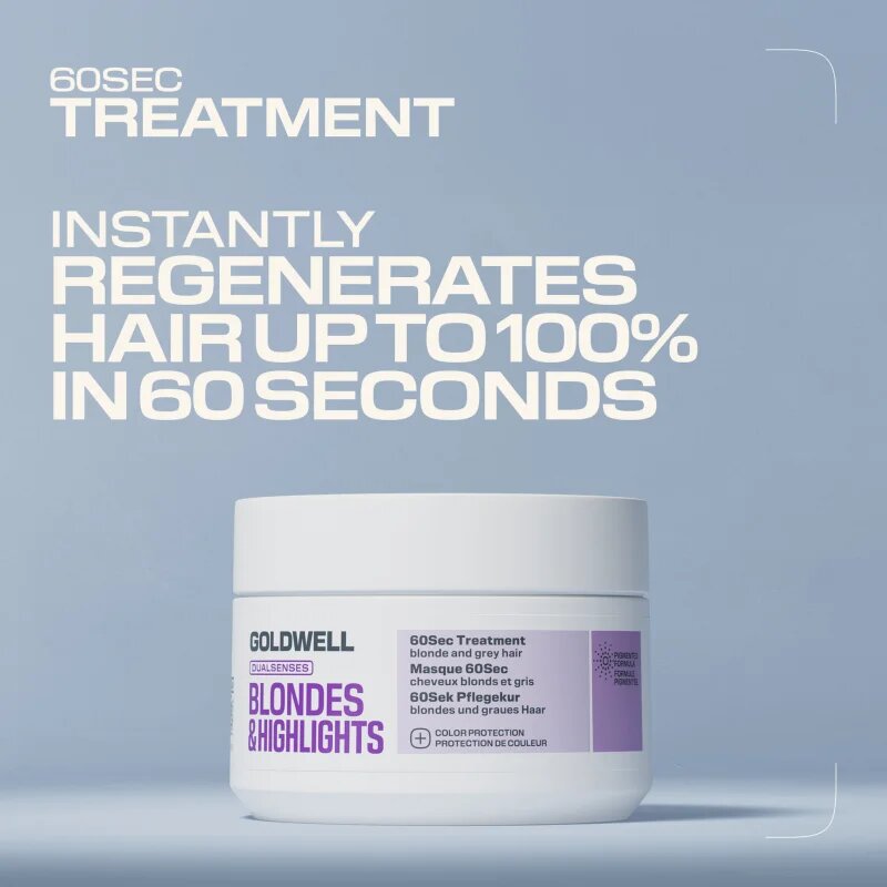 Goldwell Dualsenses Blondes & Highlights 60Sec Treatment интензивна регенерираща грижа за блонд коса и коса с кичури 200 мл.