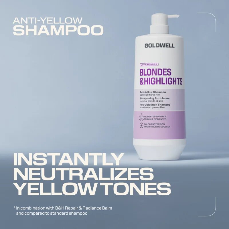 Goldwell Dualsenses Blondes & Highlights Anti-Yellow Shampoo шампоан неутрализиращ жълтеникавите оттенъци 1000 мл.