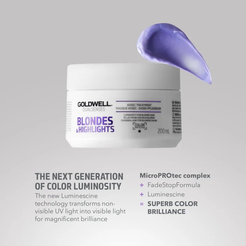 Goldwell Dualsenses Blondes & Highlights регенерираща маска неутрализиращ жълтеникавите оттенъци 200 мл.