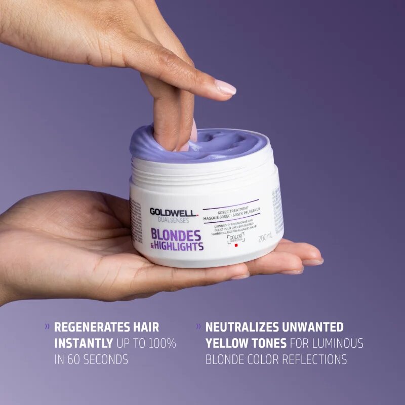 Goldwell Dualsenses Blondes & Highlights регенерираща маска неутрализиращ жълтеникавите оттенъци 200 мл.