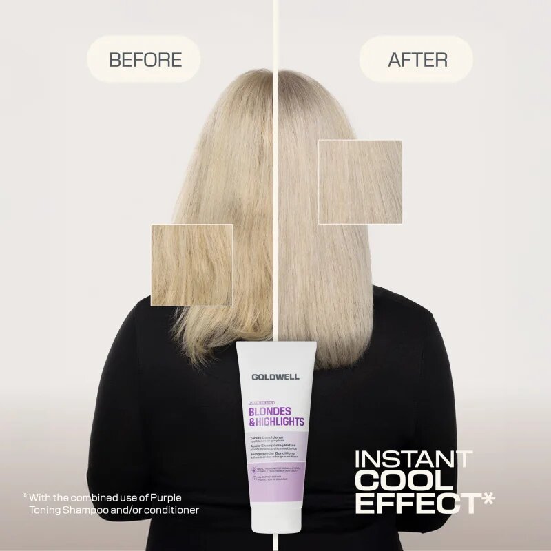 Goldwell Dualsenses Blondes & Highlights Toning Conditioner тониращ балсам с лилави пигменти 200 мл.