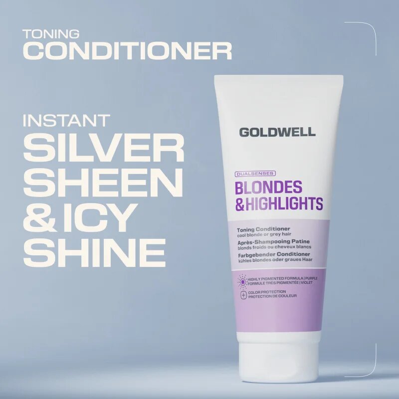 Goldwell Dualsenses Blondes & Highlights Toning Conditioner тониращ балсам с лилави пигменти 200 мл.