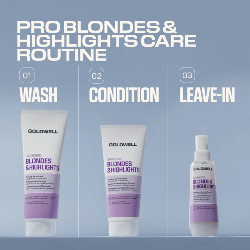 Goldwell Dualsenses Blondes & Highlights Toning Conditioner тониращ балсам с лилави пигменти 200 мл.