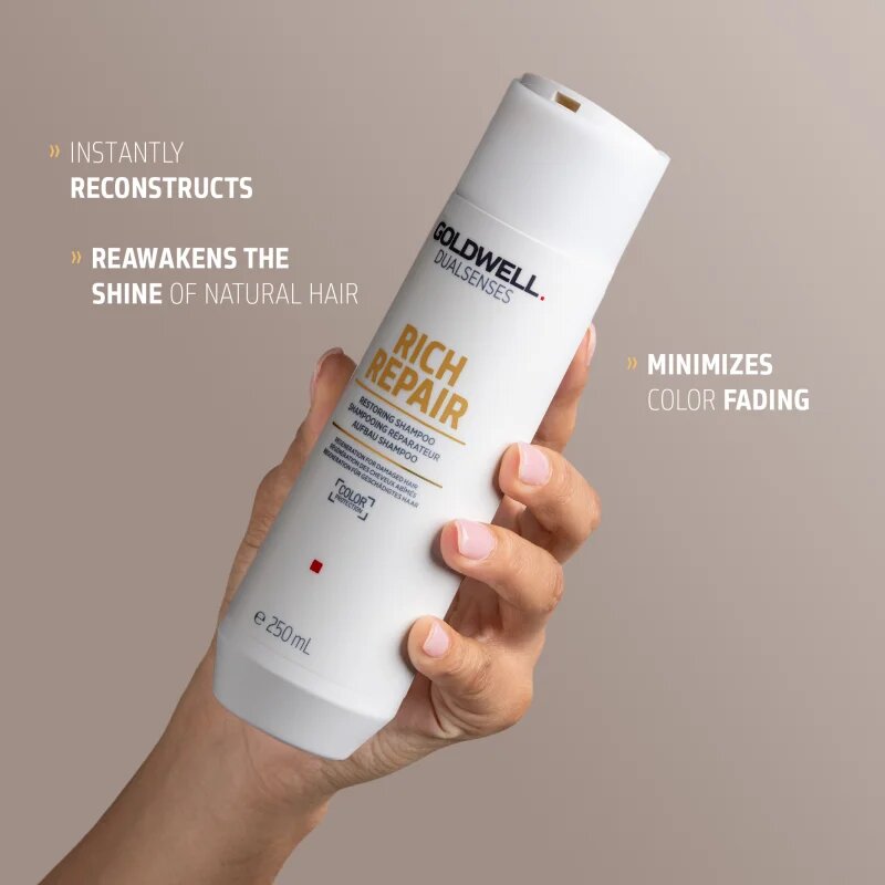 Goldwell Dualsenses Rich Repair възстановяващ шампоан за суха и увредена коса 250 мл.