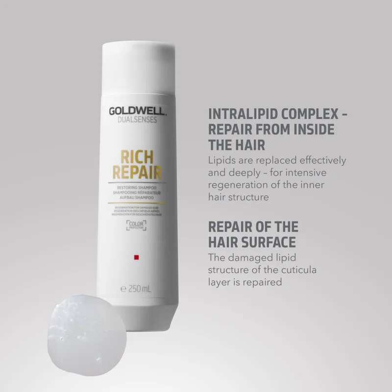 Goldwell Dualsenses Rich Repair възстановяващ шампоан за суха и увредена коса 250 мл.