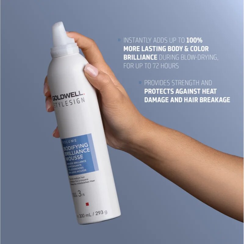 Goldwell StyleSign Bodifying Brilliance Mousse пяна за обем за коса за сияен блясък 300 мл.