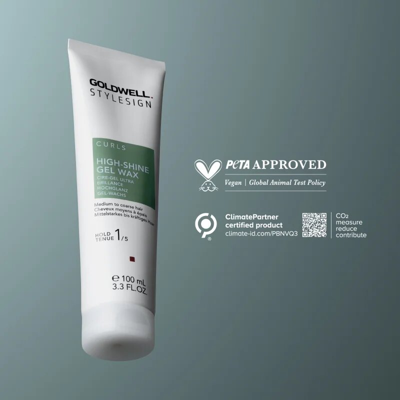 Goldwell StyleSign High-shine Gel Wax гел восък за чуплива и къдрава коса 100 мл.