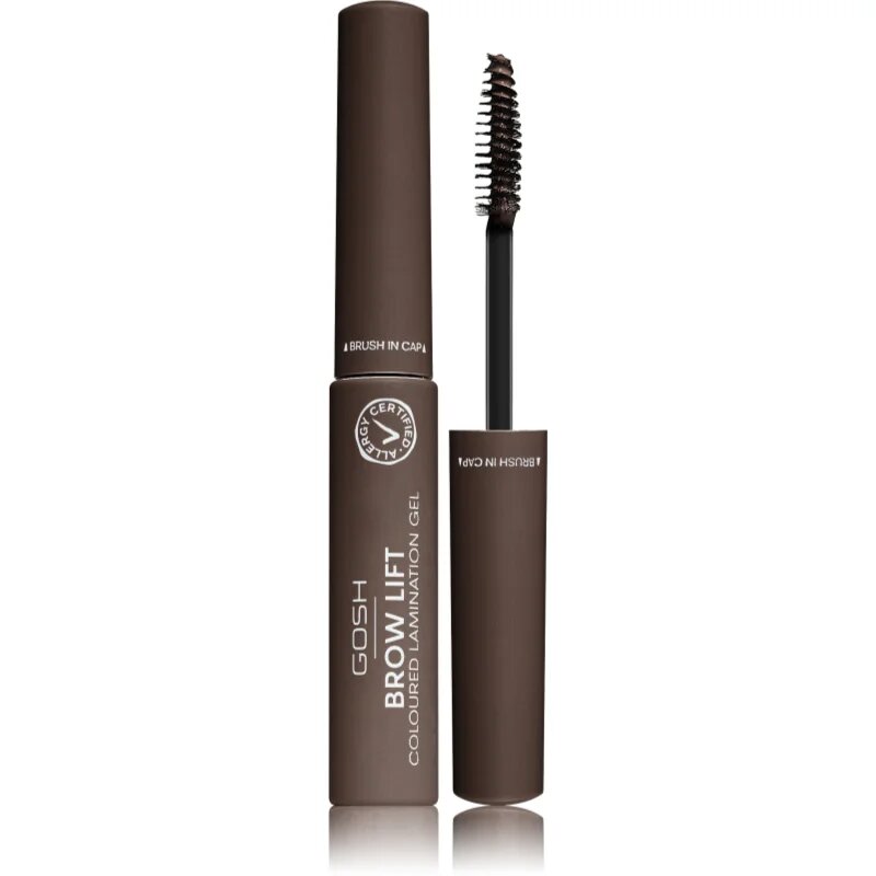GOSH COPENHAGEN Brow Lift гел за оформяне на вежди цвят 002 Dark Brown 6 мл.