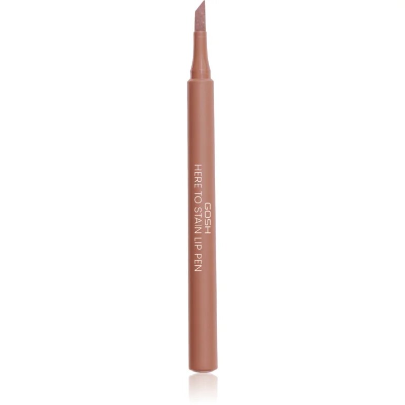 GOSH COPENHAGEN Here To Stain Lip Pen маркер за устни за дълготраен ефект цвят 004 Mocha Stain 1 мл.