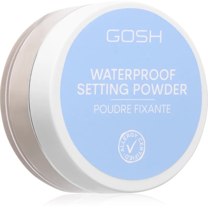 GOSH COPENHAGEN Waterproof Setting Powder водоустойчива фиксираща пудра цвят 001 Transparent 7 гр.