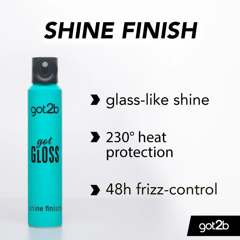 got2b got Gloss Shine Finish спрей за блясък за топлинно третиране на косата 200 мл.