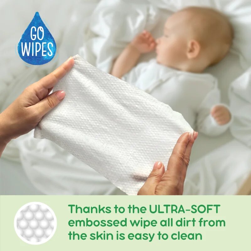 GoWipes Cleanse & Protect Chamomile extract нежни мокри кърпички за бебета с алое вера 50 бр.