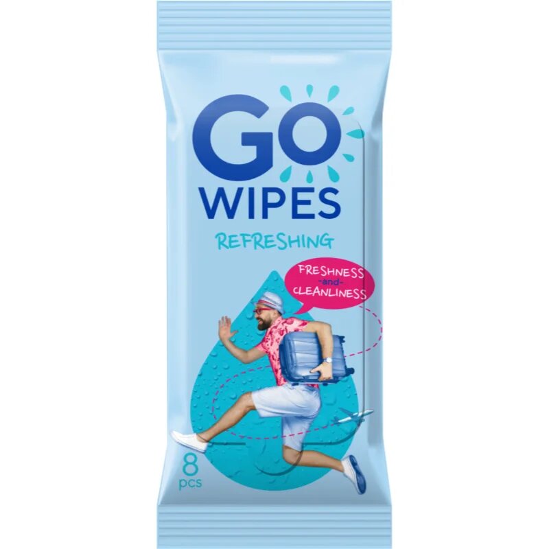 GoWipes Refreshing Wet Wipes освежаващи мокри кърпички за ръце 10x8 бр.