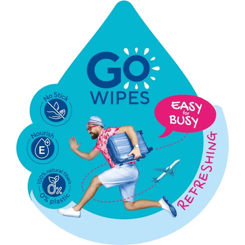 GoWipes Refreshing Wet Wipes освежаващи мокри кърпички за ръце 10x8 бр.