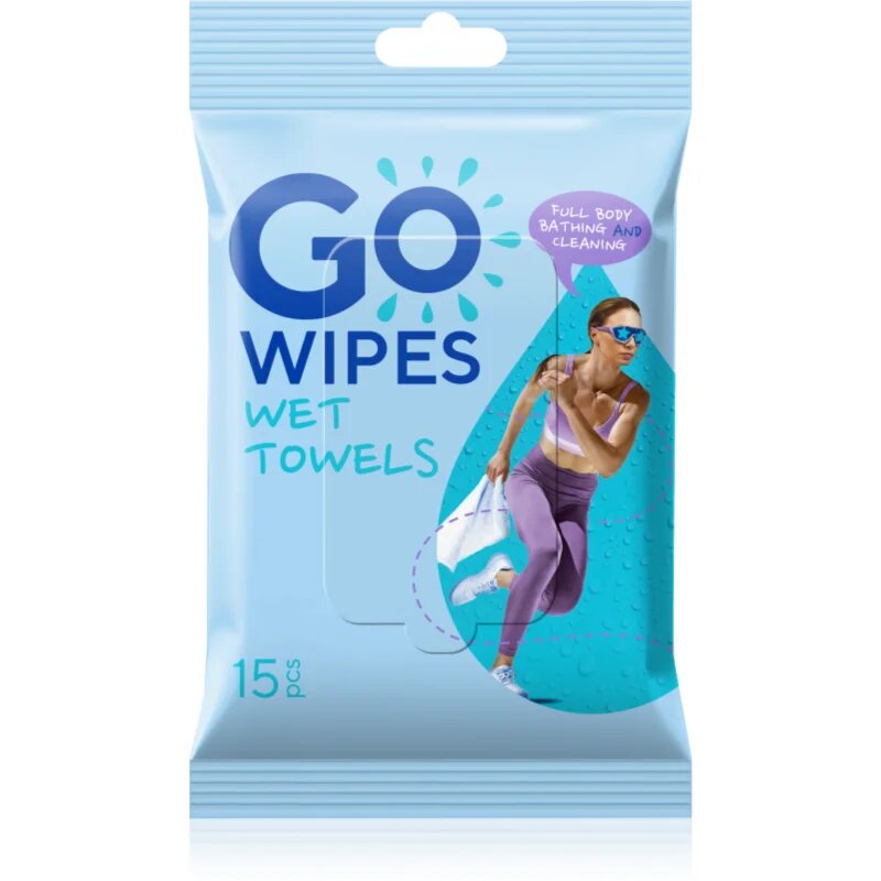 GoWipes Wet Towels освежаващи мокри кърпички 26x20 cm 15 бр.