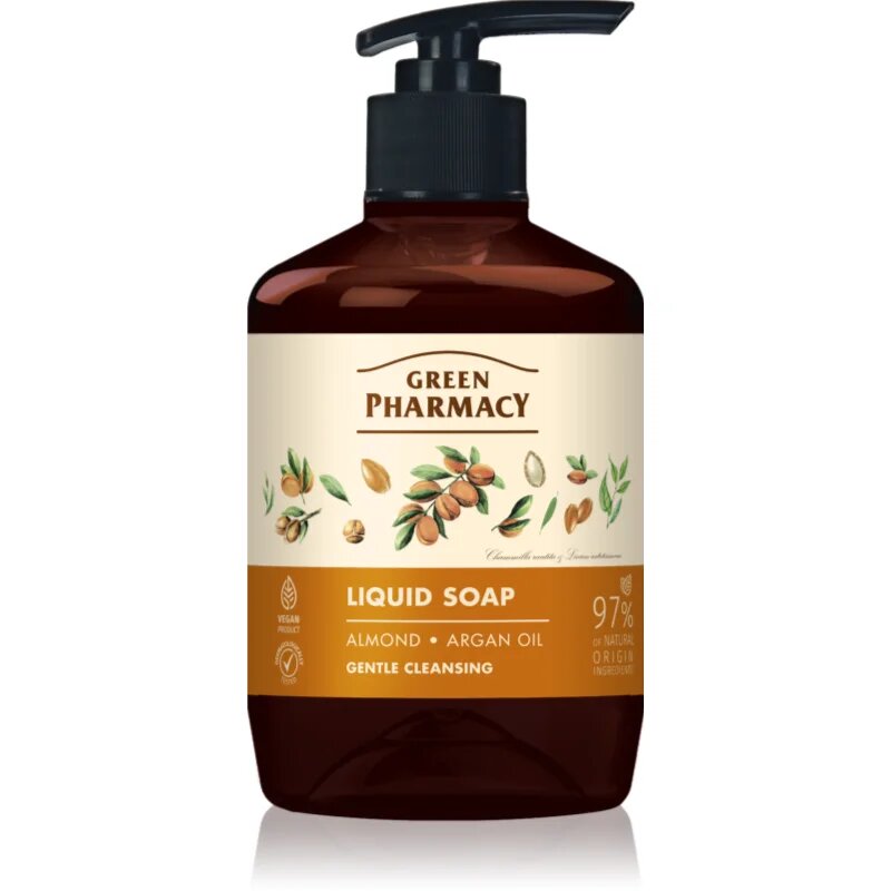 Green Pharmacy Almond & Argan Oil течен сапун за ръце 460 мл.