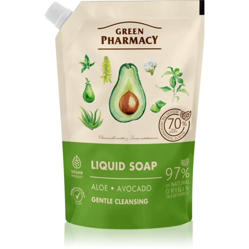 Green Pharmacy Aloe & Avocado течен сапун за ръце пълнител 460 мл.