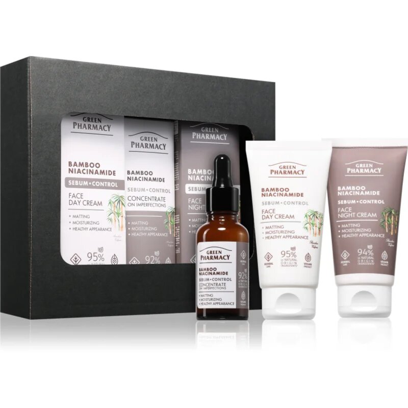 Green Pharmacy Bamboo & Niacinamide Set подаръчен комплект за перфектна кожа