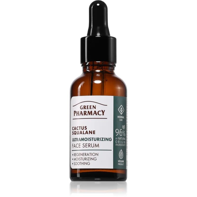 Green Pharmacy Cactus & Squalane Face Serum интензивен хидратиращ серум 30 мл.