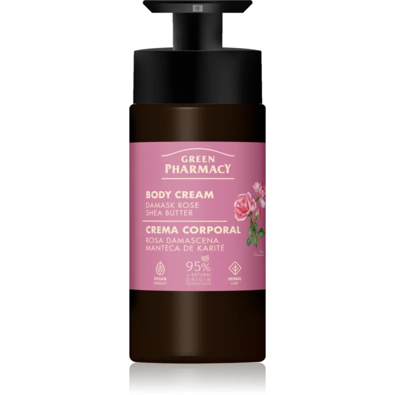 Green Pharmacy Damask Rose & Shea Butter крем за тяло 739 мл.
