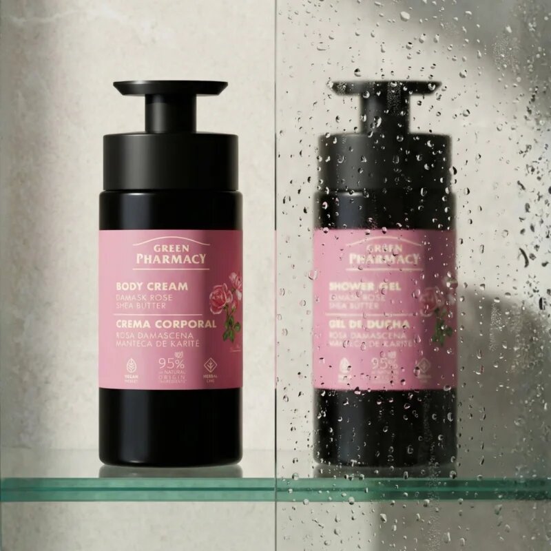 Green Pharmacy Damask Rose & Shea Butter крем за тяло 739 мл.