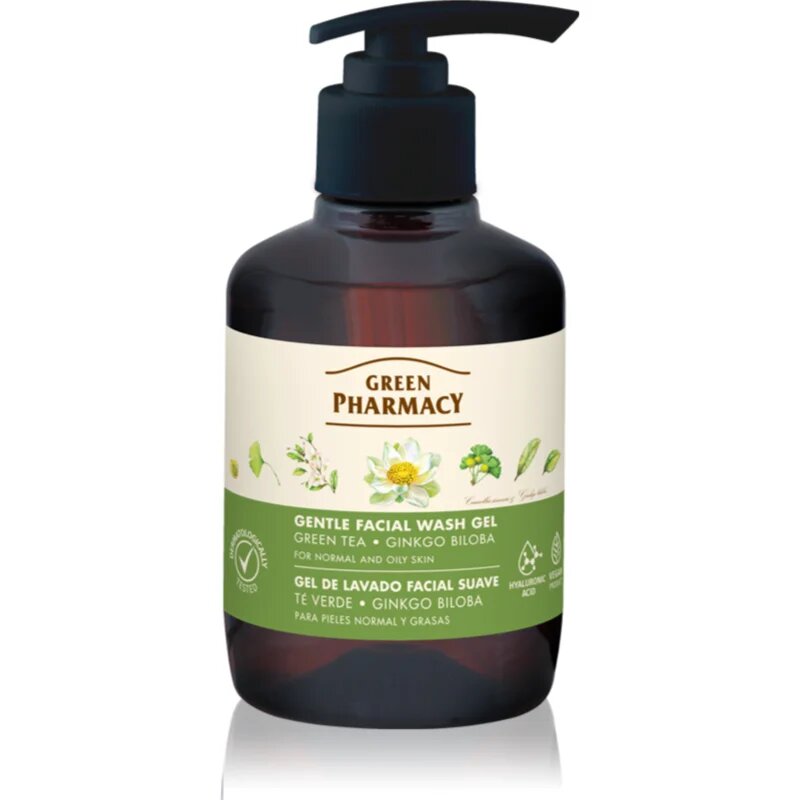 Green Pharmacy Green Tea Face Wash лек почистващ гел за смесена и мазна кожа 270 мл.